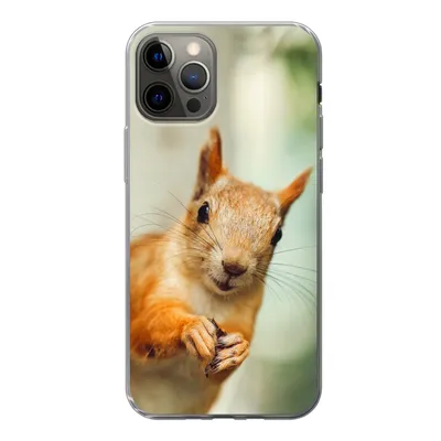 Produktbild von MuchoWow® Handyhülle Schutzhülle Hülle für iPhone 13 Pro Eichhörnchen - Lustig - Nuss - Kinder - Jungen - Mädchen - Kind Silikon Softcase Handy Hülle - Handy-Tasche