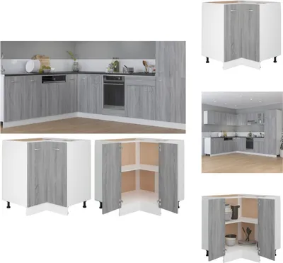 Immagine prodotto di vidaXL Armadio da cucina grigio Sonoma 75,5x75,5x80,5 cm in legno - Armadi da cucina
