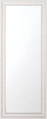 Produktbild von BELIANI Wandspiegel Cremeweiß Kunststoff mit Breitem Rahmen Antik-Optik Rechteckig 50 x 130 cm Romantisch Vintage Ganzkörperspiegel Hängespiegel
