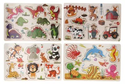 Image de Puzzle en bois sur le thème [insérer le thème ici], 6 pièces.