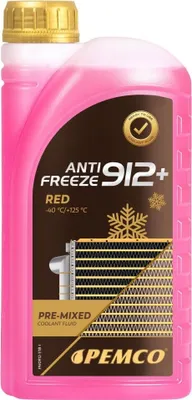 Produktbild von Kühlmittel Antifreeze 912+ PM0912-1 Fertigmischung Rot 1 Liter, -40 °C bis +125 °C