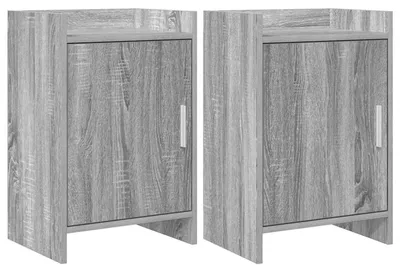 Productafbeelding van vidaXL Nachtkastjes, 2 stuks, grijs Sonoma, 40 x 30 x 60 cm, houtvezel