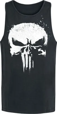Produktbild von The Punisher Tank-Top Herren Sprayed Skull Logo schwarz S
