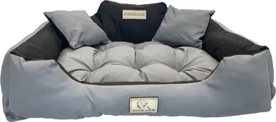 Obrázek produktu pro Pelíšek pro psy KINGDOG 75x65 cm personalizovaný voděodolný tmavě šedý