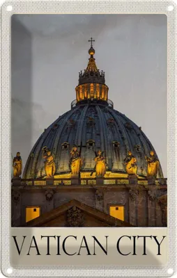 Produktbild von vianmo Blechschild 18x12 cm VatikanKirche Bildmotiv Reisemotiv Abenteuer Reisen