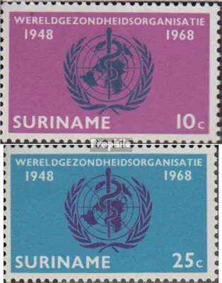 Produktbild von Briefmarken Suriname 1968 Mi 538-539 (kompl.Ausg.) postfrisch Weltgesundheitsorganisation