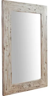 Vintage Wandspiegel 92x62 cm Holzrahmen rechteckig