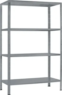 Obrázek produktu pro SCHULTE Regalwelt bezšroubový regál se 4 policemi PowerMAX, nosnost 65 kg, 190x100x40 cm (VxŠxH), žulová konstrukce, skladovací regály, dílenské regály