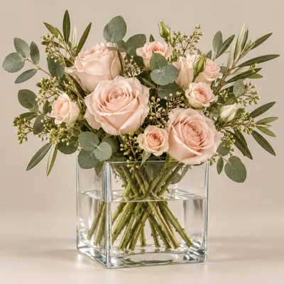 Zdjęcie produktu dla Wazon Mica Decorations Britt - 20x20x20 cm - Szkło - Przezroczysty
