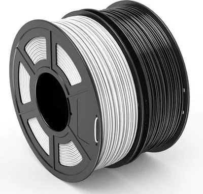Obrázek produktu pro Filament pro 3D tiskárnu, 1,75 mm, černý/bílý, 1 kg