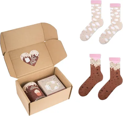 Produktbild von Warme Winter-Socken Weich Lustig Geschenkbox 2 Paar 41-46 EU