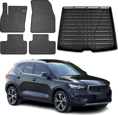 Immagine prodotto di Fußmatten & Kofferraumwanne Set für Volvo XC40 2018-2025 Gummi TPE Schwarz 5x