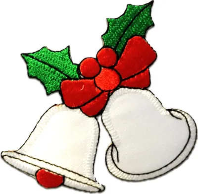 Produktbild von Weihnachtsglocken Weihnachten Glöckchen - Aufnäher, Bügelbild, Aufbügler, Applikationen, Patches, Zum Aufbügeln, Größe: 7,5 x 7,5 cm
