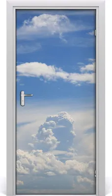 Produktbild von Tulup Türaufkleber 95x205 cm Dekorative Aufkleber Selbstklebend Wasserdichte Tapete Abnehmbar Schlafzimmer Wohnzimmer Wohnkultur - Wolken im Himmel