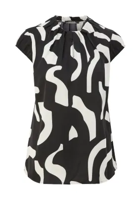 Produktbild von Comma Damen Bluse Tops aus Satin mit Raffung