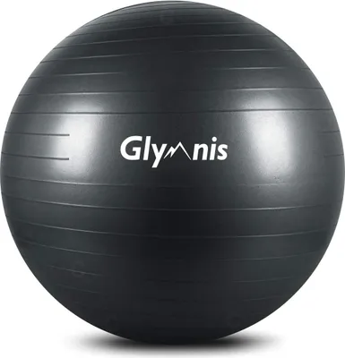 Produktbild von Gymnastikball 55 cm/65 cm/75 cm rutschfester Yogaball mit Schnellpumpe für Yoga-Training und Fitness schwarz 65 cm