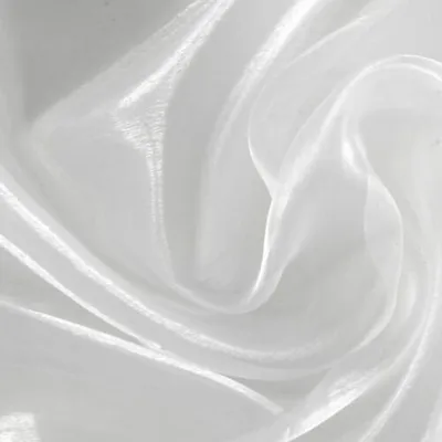 Produktbild von Glas Organza Stoff Meterware 150 cm Breite, Weiß