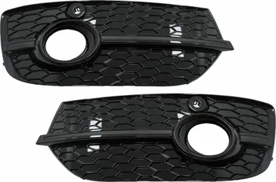 Produktbild von Nebelscheinwerfer abdeckungen Seitengitter für Audi Q3 8U 11-14 RS Look Schwarz.
