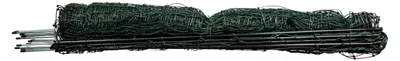 Produktbild von horizont Hühnerzaun strongLine 25m lang 120cm hoch - 9 Fiberglaspfähle mit Doppelspitze - Geflügelnetz ohne Strom, mobiler Geflügelzaun, Gartenzaun