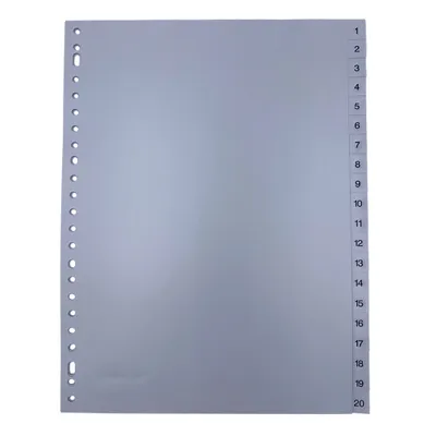 Produktbild von DULA Tabs - 1 bis 20 - A4 - 23 Löcher