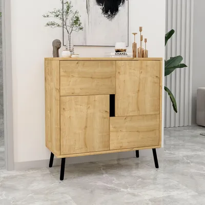 Produktbild von Skye Decor, Hochwertiger Mehrzweckschrank (Parent Code) - 100% Melamin, Saphir-Eiche