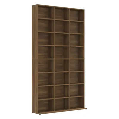 Zdjęcie produktu dla vidaXL Półka na płyty CD brązowy dąb 102x23x177,5 cm materiał drewnopochodny
