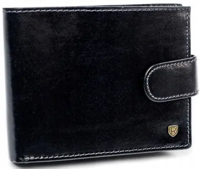 Immagine prodotto di Portafoglio classico da uomo in pelle con chiusura RFID - Rovicky