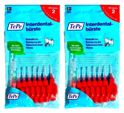 Produktbild von 2x8 TePe Original  Interdentalbürsten - 0,5mm rot