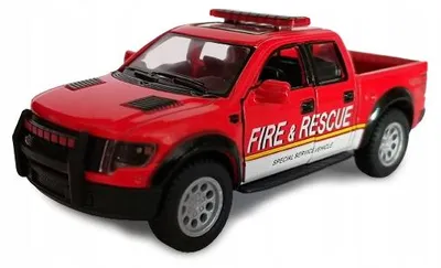 Image de Kinsmart FORD F-150 Modèle réduit Camion de pompiers Métal Rouge