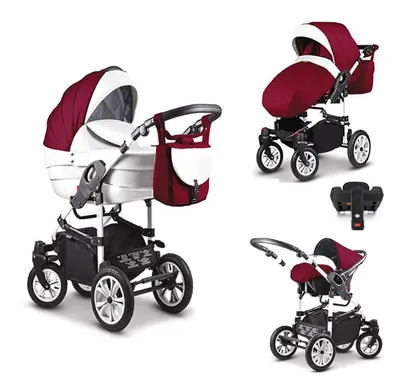 Produktbild von Kinderwagen-Set Craft 5 in 1 inkl. Sportsitz, Autositz, Iso Base und Zubehör - 17 Teile - in 18 Farben