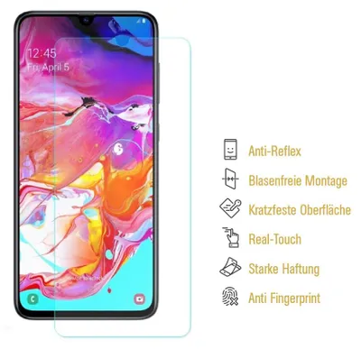 Produktbild von 6x Panzerfolie für Samsung Galaxy A70 ANTI-REFLEX Displayschutzfolie MATT