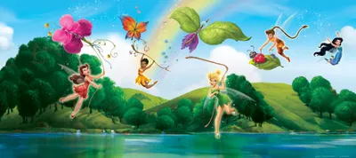 Obrázek produktu pro Disney plakát Víly zelená a modrá - 600858 - 202 x 90 cm