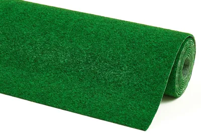 Produktbild von Rasenteppich Field Grün 133 x 300 cm – Kunstrasen in Nadelfilz-Struktur (flach) – Outdoor Bodenbelag für Balkon, Terrasse & Pool