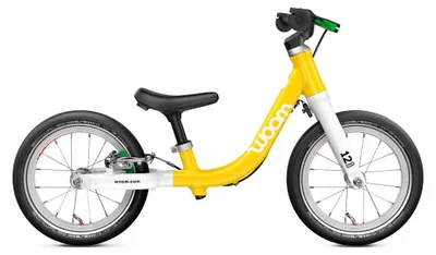 Produktbild von WOOM GO 1 (Gen. H) Kinder Laufrad 1,5 - 3,5 Jahre 82-100 cm gelb 12"