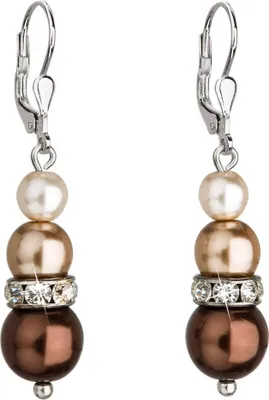 Produktbild von Bronze bead earrings with crystals 31150.3