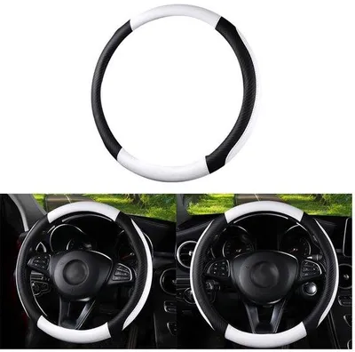 Imagen del producto de Protector para volante, elástico, impermeable, universal, en color y blanco