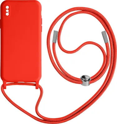 Produktbild von Avizar, Schutzhülle mit 80cm langer Nylonkette für Apple iPhone X / XS, Rot