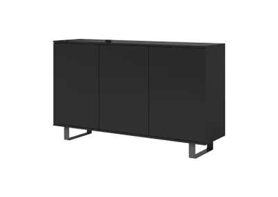 Produktbild von Kommode 3-Türig, Aufbewahrungsschrank, Sideboard, 150 cm, Schwarz, Loft-Design, "Masimo"