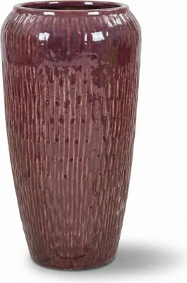 Produktbild von Provencelia Keramik Pflanzkübel Pompadour Rot, Ø30 x H57 cm, frostbeständig, handgefertigt, glasiert, Outdoor, Garten, Terrasse, winterfest