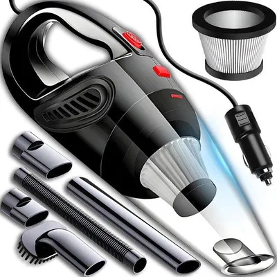 Obrázek produktu pro Ruční vysavač 4 v 1 na suché nečistoty, 12 V, 120 W, 4200 Pa, s HEPA filtrem, kartáčem a měkkou hadicí