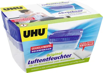 Produktbild von UHU 52185 Luftentfeuchter, Blau-Weiß, 1000g