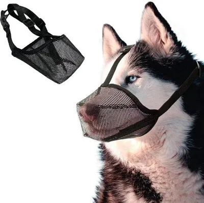 Produktbild von Hundemaulkorb, atmungsaktiv, Nylon, verstellbar, Training, Schutz
