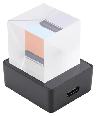 3D-Hologramm-Kristallwürfel mit LED-Uhr und Wetteranzeige
