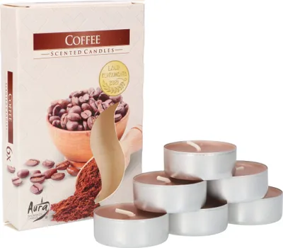 Produktbild von KOTARBAU® 6er Pack Duftkerzen Teelichter  Kaffee Duftteelichter Brenndauer 4 Stunden
