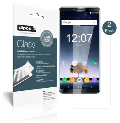 Produktbild von 2x Schutzfolie für Oukitel K6 - Anti-Shock 9H Folie dipos Glass Displayfolie