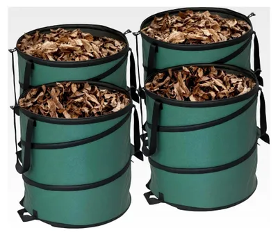 Produktbild von Gartensack 4x86L wasserdicht mit Griffen, stabiler Laubsack, selbststehende Gartensäcke, wiederverwendbare Gartenabfallsäcke für Gartenabfälle und Grünschnitt
