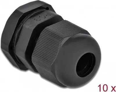 Produktbild von DELOCK Kabelverschraubung PG9 10 Stück schwarz