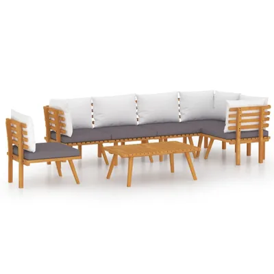 Produktbild von vidaXL 7-tlg. Garten-Lounge-Set mit Kissen Massivholz Akazie