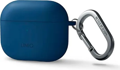 Produktbild von UNIQ Nexo AirPods 3. Generation Hülle + Ohrhaken Silikon Blau