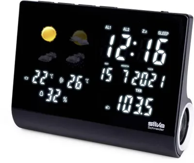 Produktbild von Silva Schneider UR-WS 1500, Uhr, Analog, FM, Schwarz, Radio/Summer, AAA
